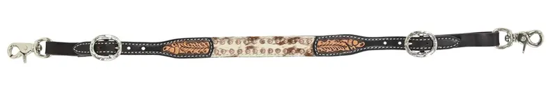 Rafter T Ranch Hair On With Floral Spots Wither Strap 1
