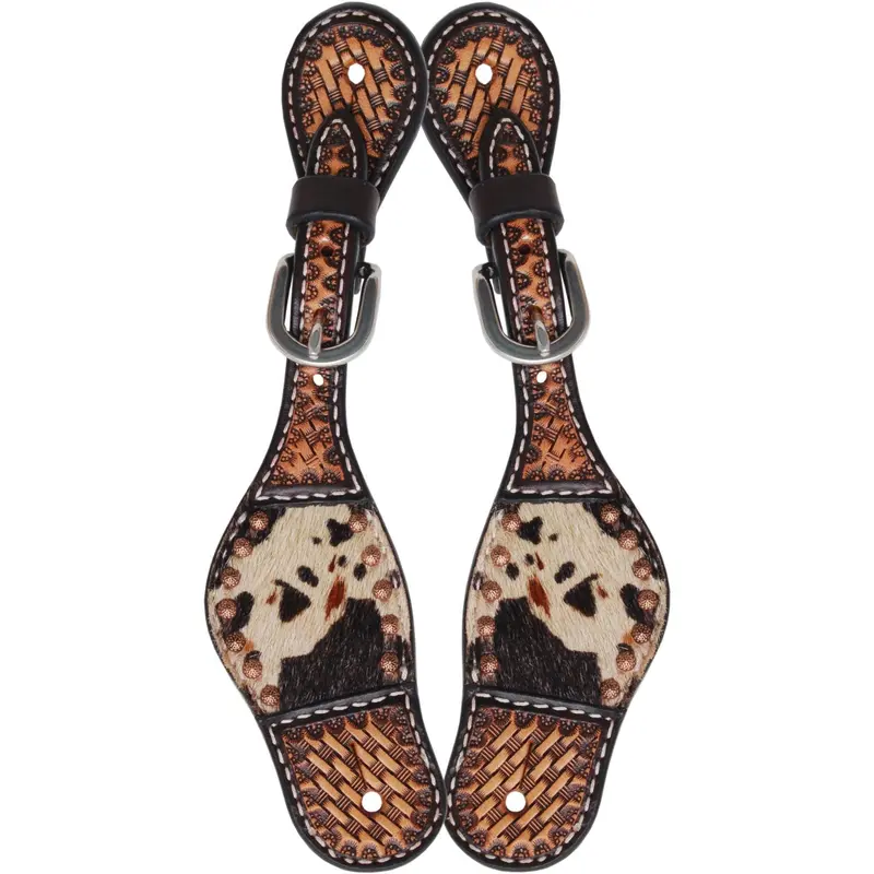 Rafter T Ranch Ladies Peppered Cowhide Spur Strap 1