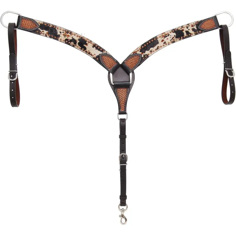 Rafter T Ranch Peppered Hide Breast Collar 1