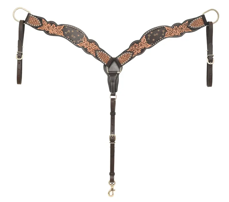 Rafter T Ranch Signature Tan Arrows Collection Breast Collar 1