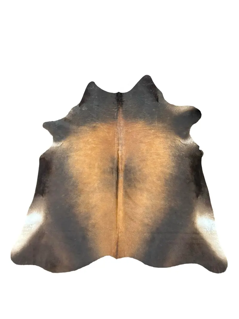 Red And Dark Brown With White Cowhide 1