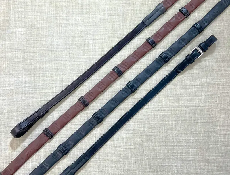 Red Barn 5/8" Thumb Grip Reins With Stops 1
