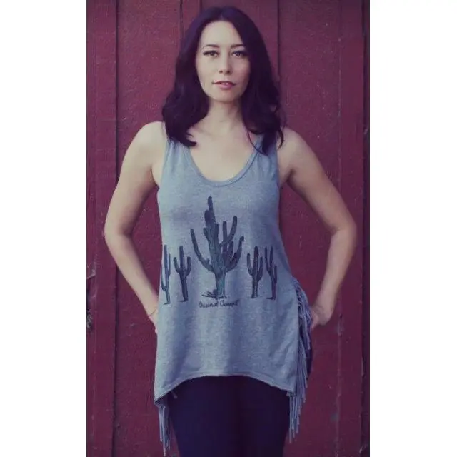 Red Barn Ranch Sonora Cactus Fringe Tank 1