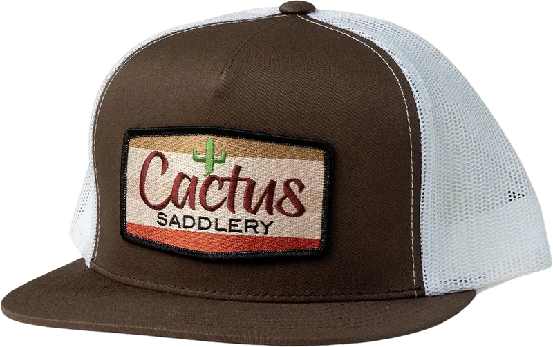 Red Dirt Hat Co Brown Cactus Saddlery Ball Cap 1