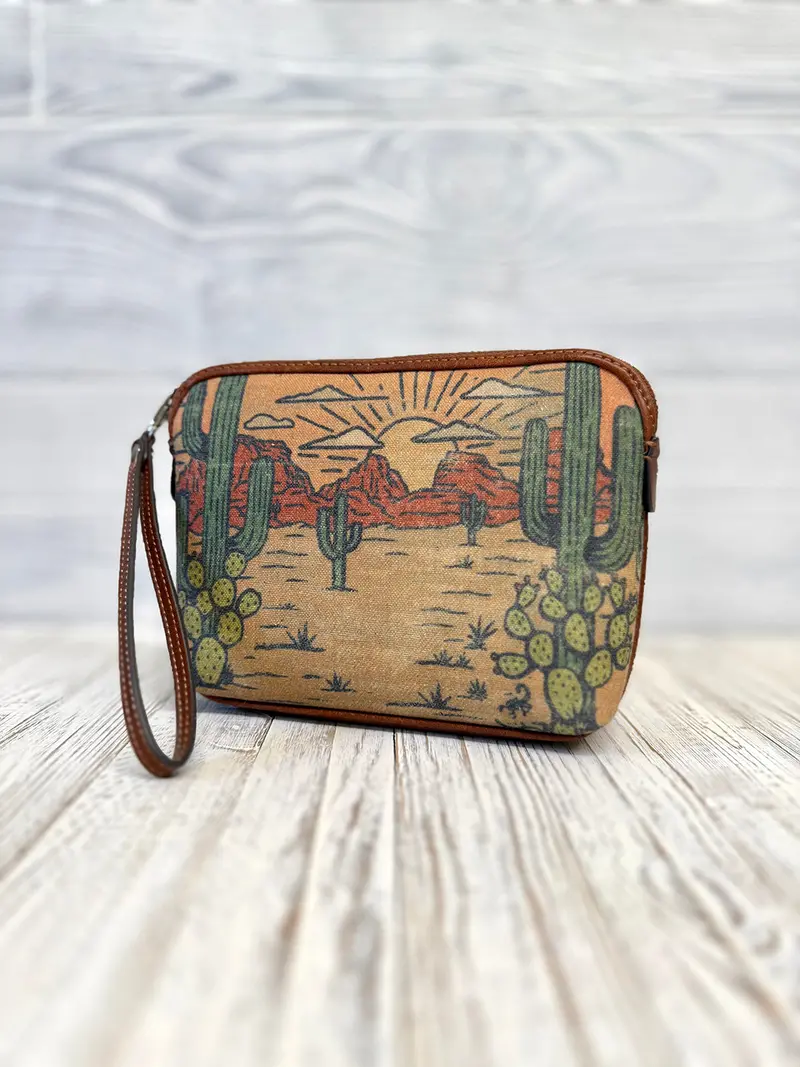 Red Dirt Hat Co Desert Scape Cosmetic Pouch 1