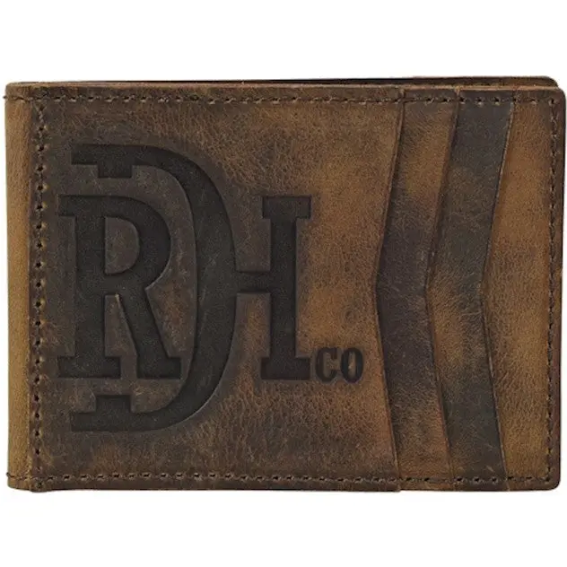 Red Dirt Hat Co Distressed Leather Bifold Card Case 1