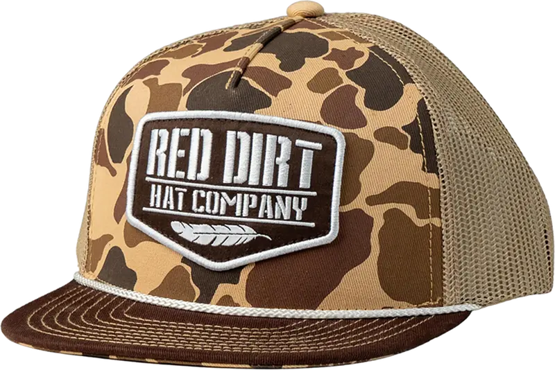 Red Dirt Hat Co Duck Camo Old Skool Ball Cap 1