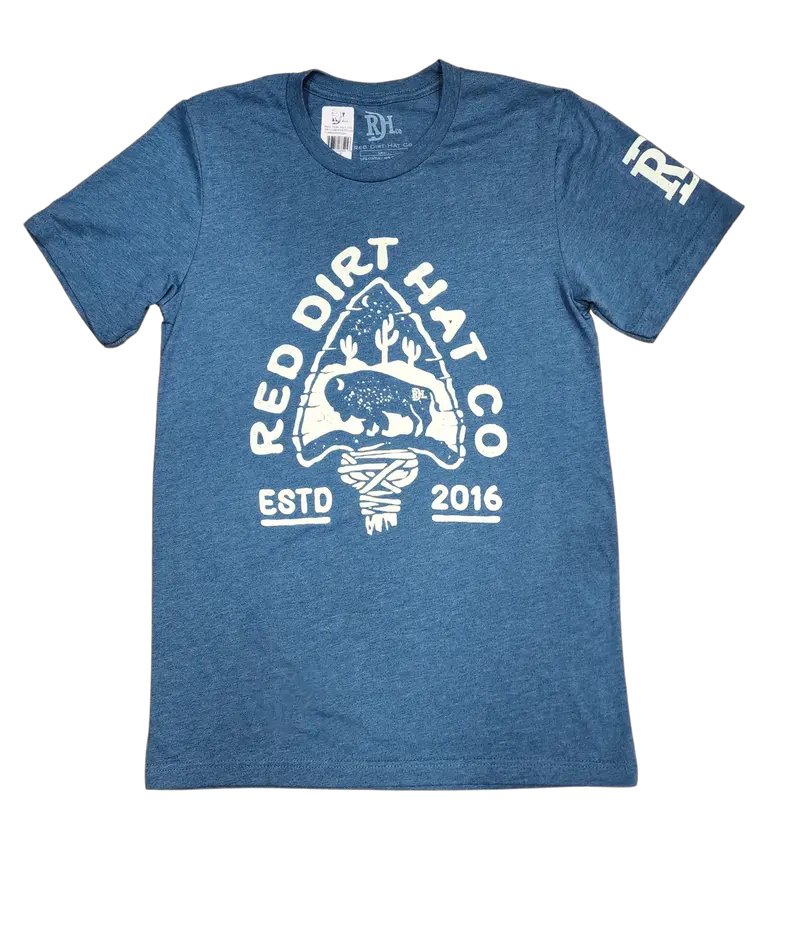 Red Dirt Hat Co Heather Deep Teal Arrowhead Tee 2
