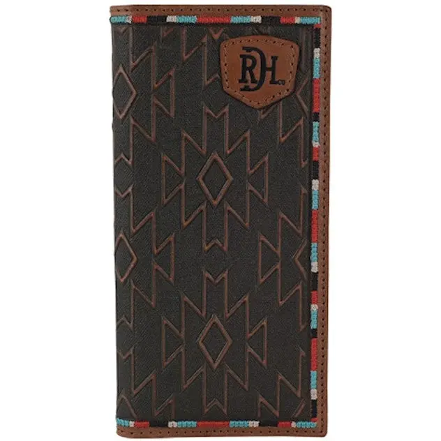 Red Dirt Hat Co Multicolor Stitching Leather Rodeo Wallet 1