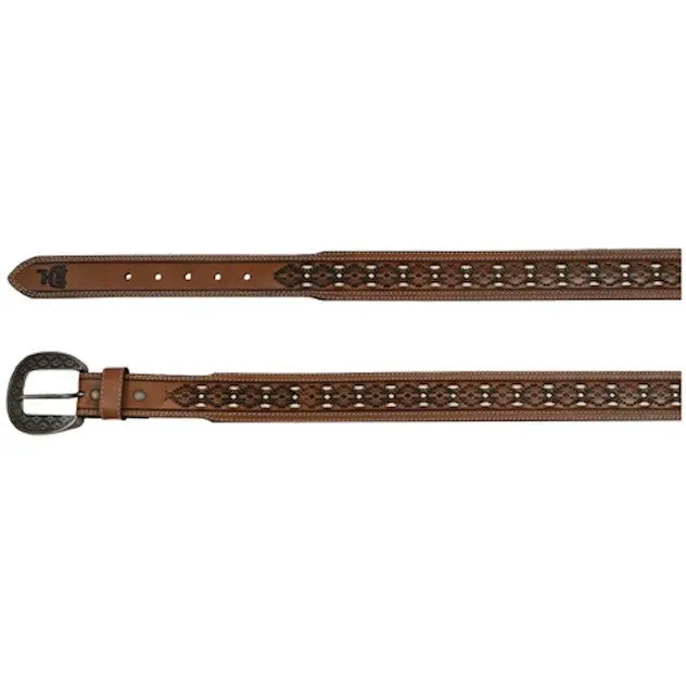 Red Dirt Hat Co Tooled With Ivory Underlay Belt 1