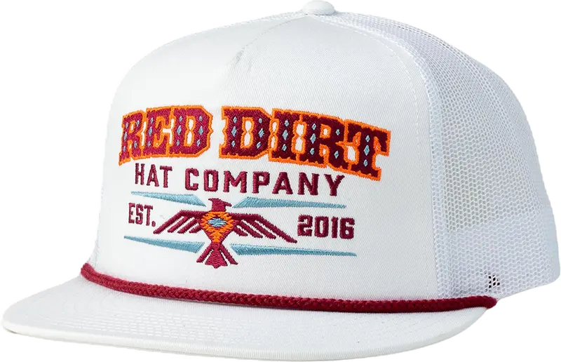 Red Dirt Hat Co White Aztec Thunderbird Ball Cap 1