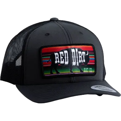 Red Dirt Serape Hat-Charcoal And Black 1