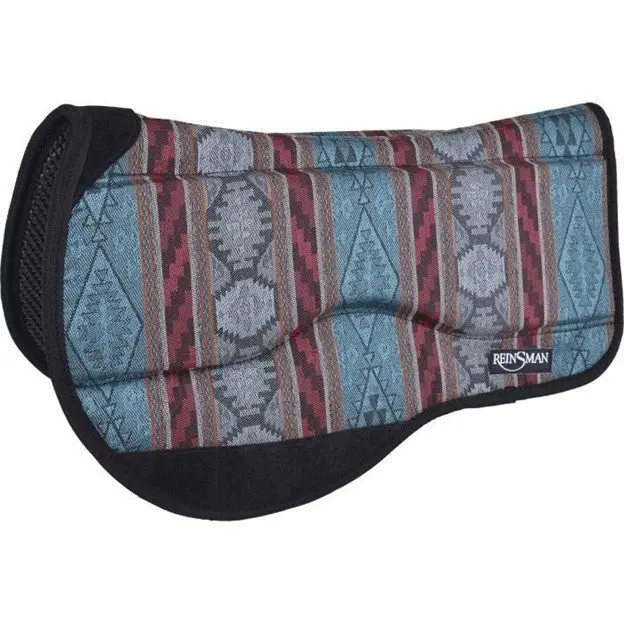 Reinsman Diablo Teal Swayback Trail Contour Pad 1