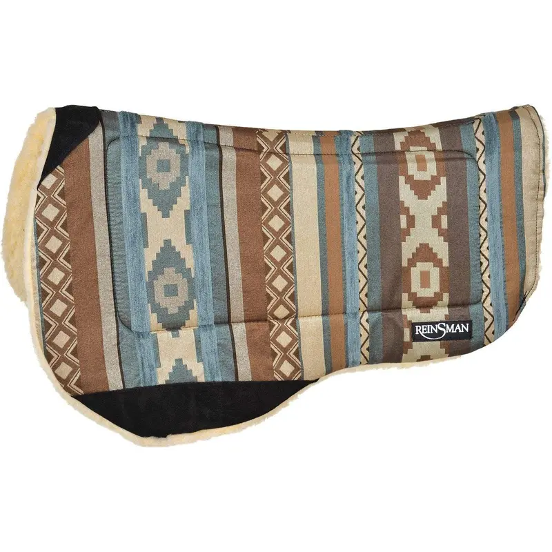 Reinsman Round Contoured Trail 30" X 34" Desert Sky Fleece Backed Pad 1