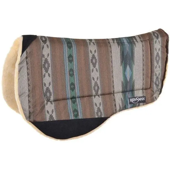 Reinsman Round Contoured Trail 30" X 34" Pagosa Gem Fleece Backed Pad 1
