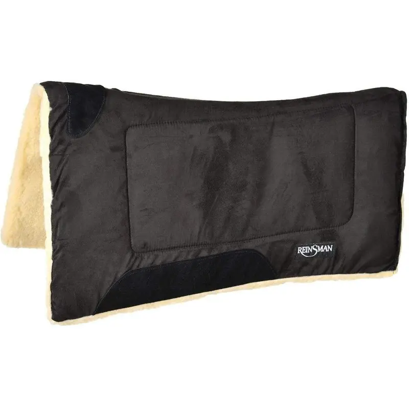 Reinsman Square Contour Black Fleece Backed Pad 1