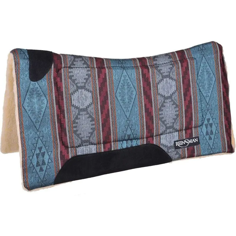 Reinsman Square Contour Diablo Teal Fleece Backed Pad 1
