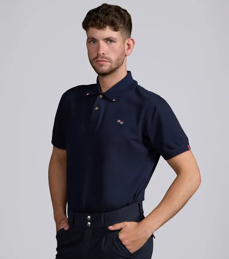 Respiro Men's Riding Polo Shirt Navy 1