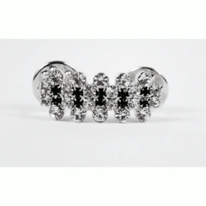 Rhc Stock Pin Chrystal & Black Stone 1