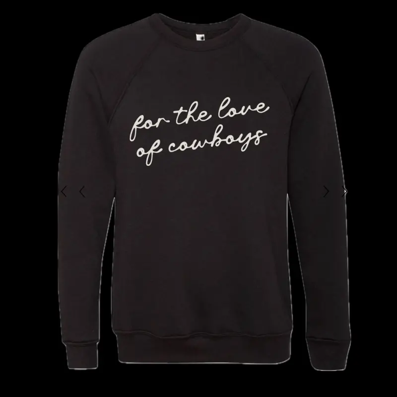 Rodeo Hippie Black For The Love Of Cowboys Sweatshirt 1