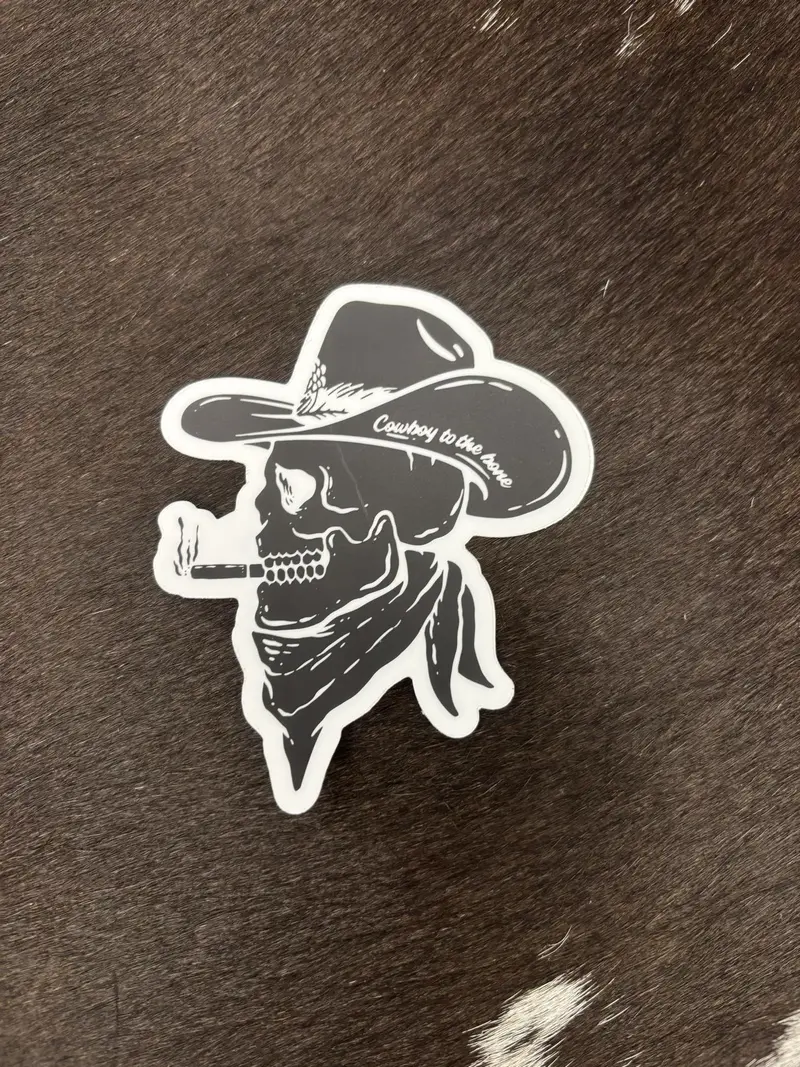 Rodeo Hippie Cowboy To The Bone Sticker 1