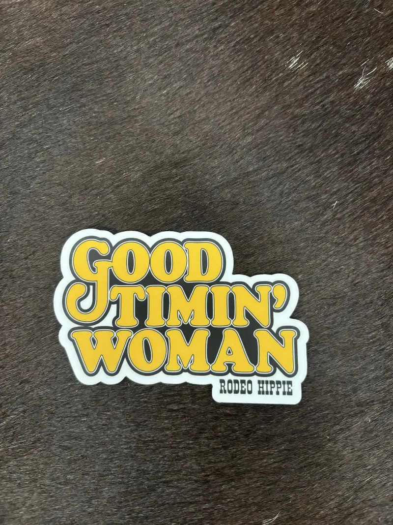 Rodeo Hippie Good Timin' Woman Sticker 1