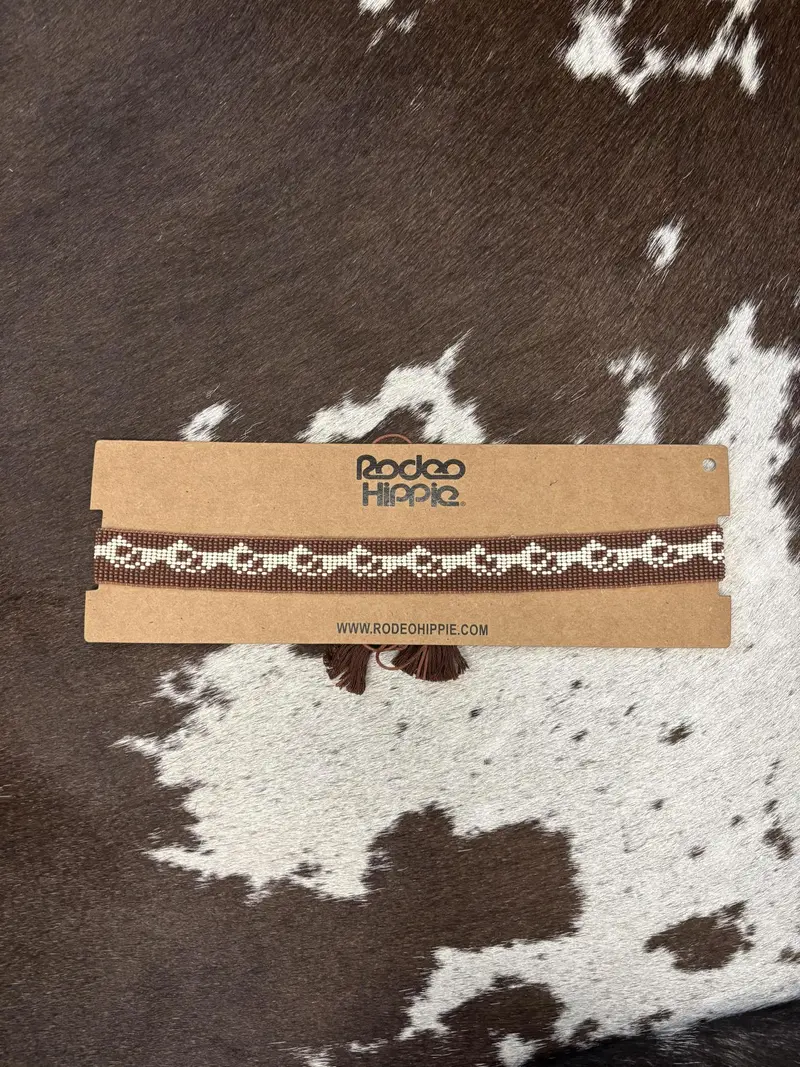 Rodeo Hippie Horses Hatband 1