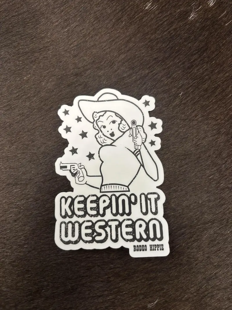 Rodeo Hippie Keepin' It Western Sticker 1