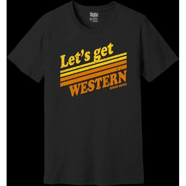 Rodeo Hippie Let's Get Western Tee-Black 1