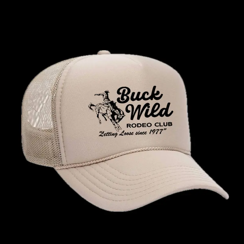 Rodeo Hippie Tan Buck Wild Trucker Cap 1