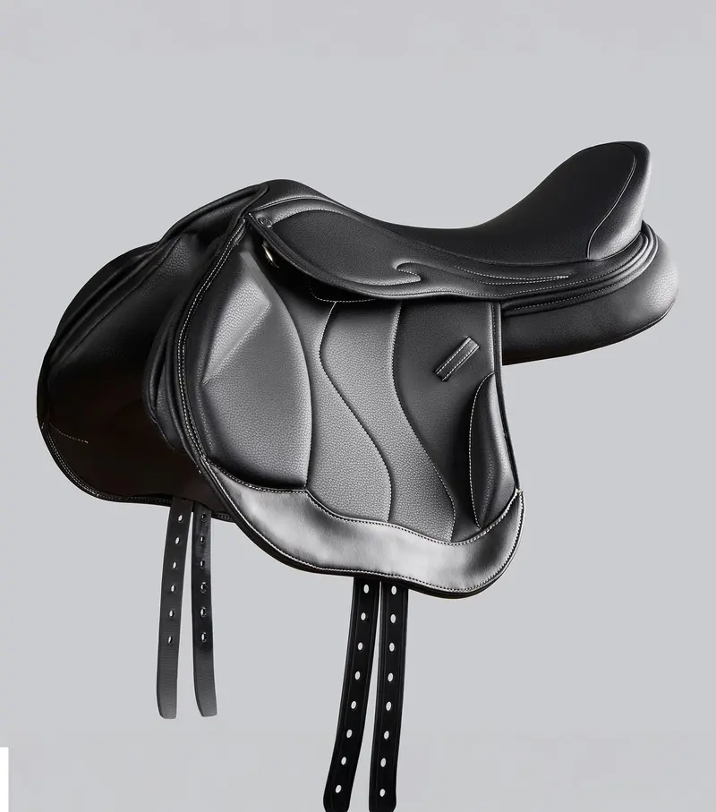 Rouen Synthetic Monoflap Cross Country Saddle Black 1