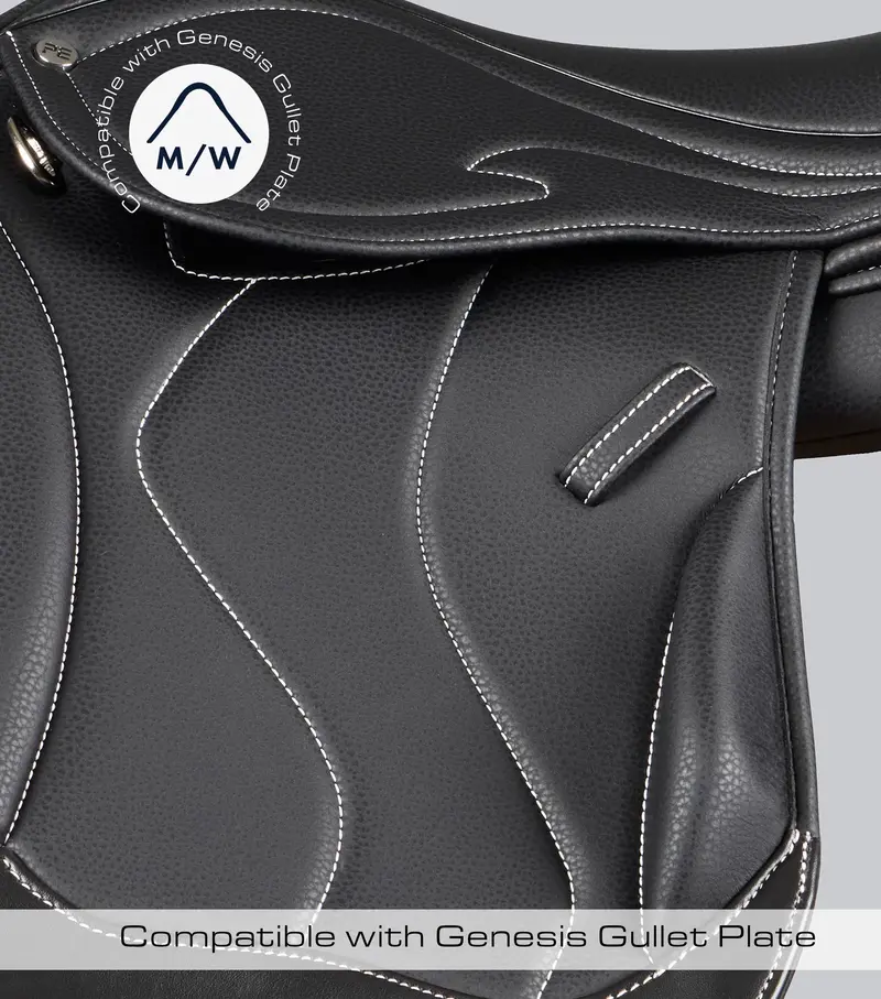 Rouen Synthetic Monoflap Cross Country Saddle Black 2