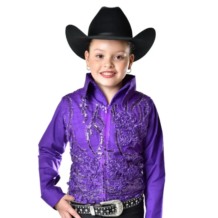 Royal Highness Equestrian Girl's Sequin Show Vest 1