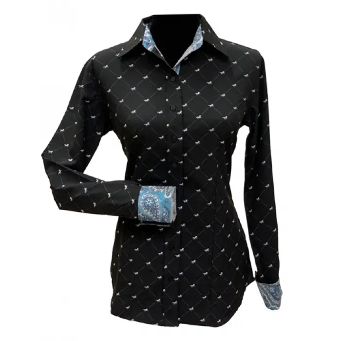 Royal Highness Youth Microfiber Galloping Horses Show Shirt 1