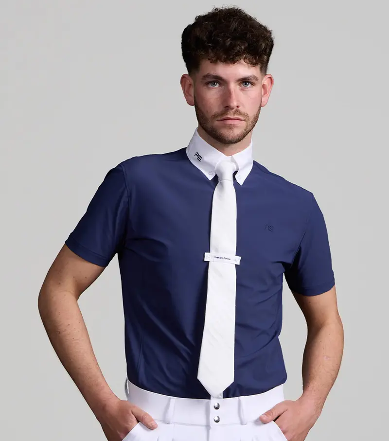 Rubato Men's Short Sleeve Show Shirt Navy 1
