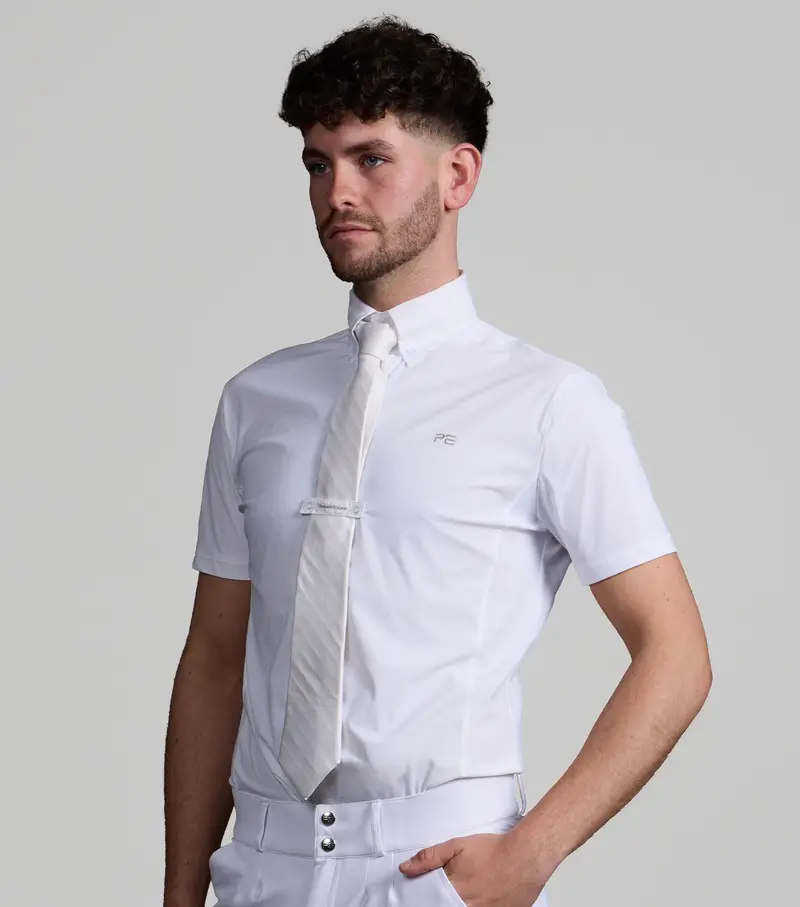 Rubato Men's Short Sleeve Show Shirt White 1