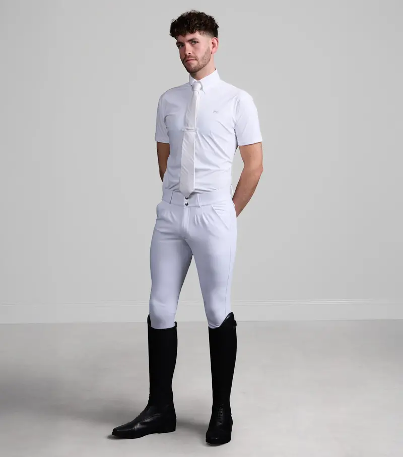 Rubato Men's Short Sleeve Show Shirt White 2