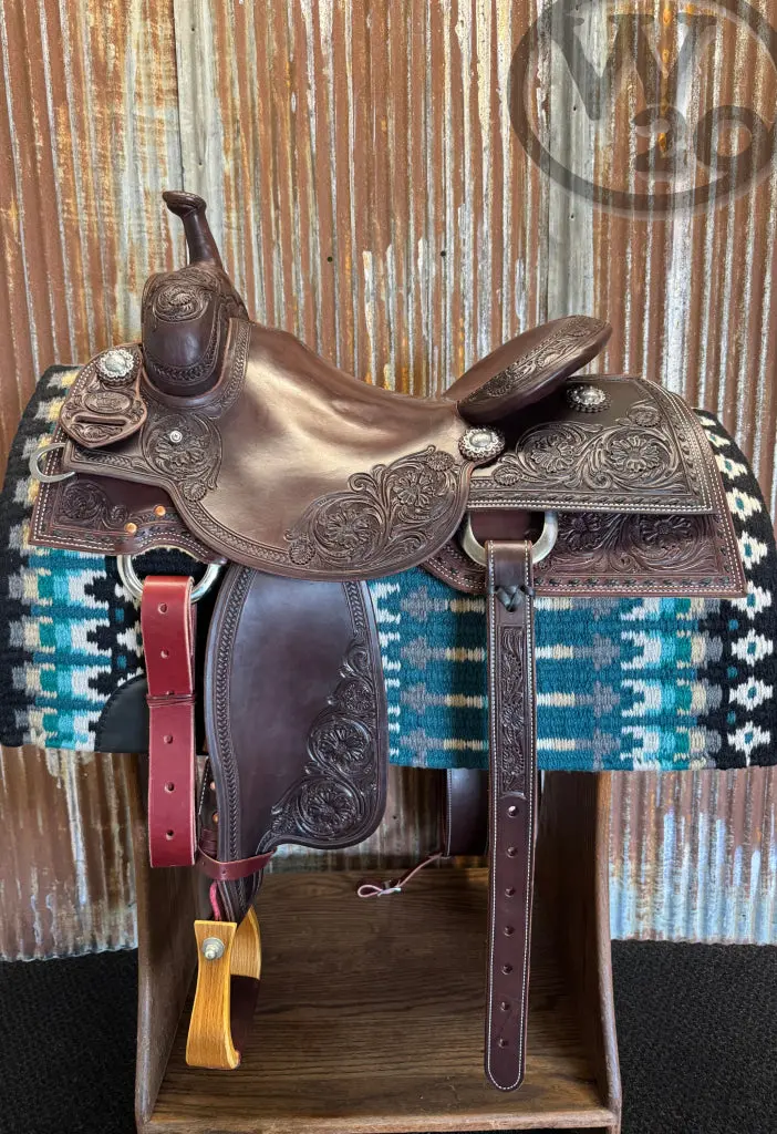 Rw Bowman Custom Black Buckstitch Ranch Cutter 1