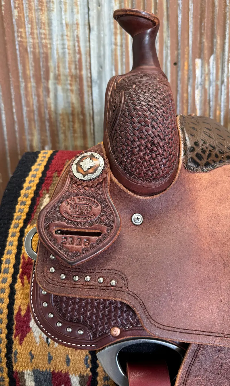 Rw Bowman Custom Dark Chocolate Crocodile All Around Saddle 2