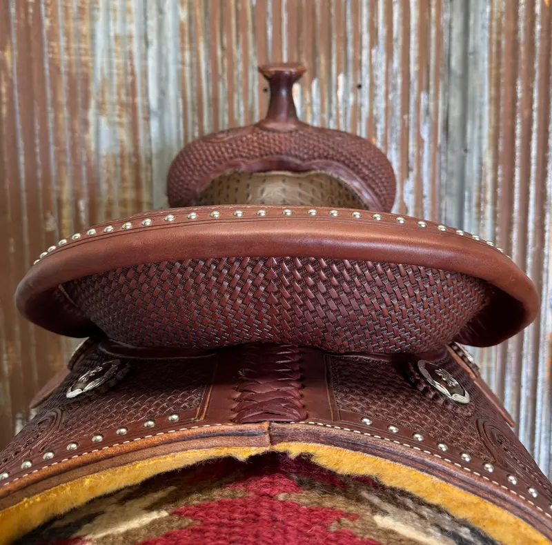 Rw Bowman Custom Dark Chocolate Crocodile All Around Saddle 5