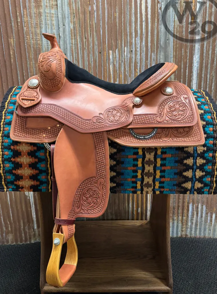 Rw Bowman Custom Golden Oiled Reining Saddle 1