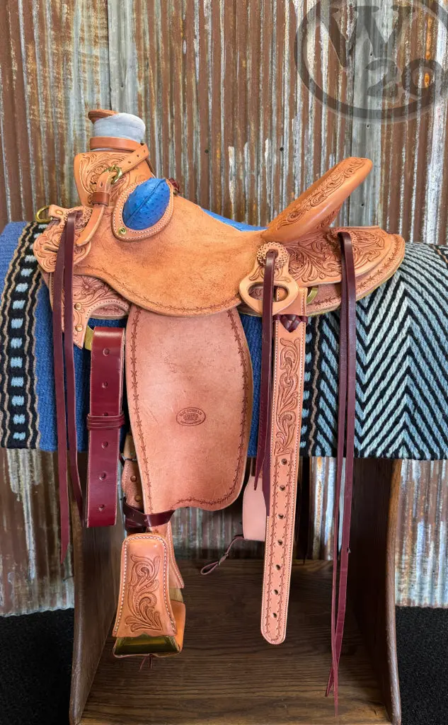 Rw Bowman Genuine Blue Ostrich Custom Wade 1