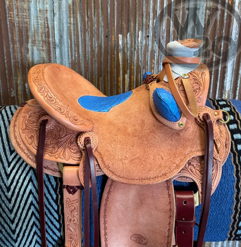 Rw Bowman Genuine Blue Ostrich Custom Wade 7