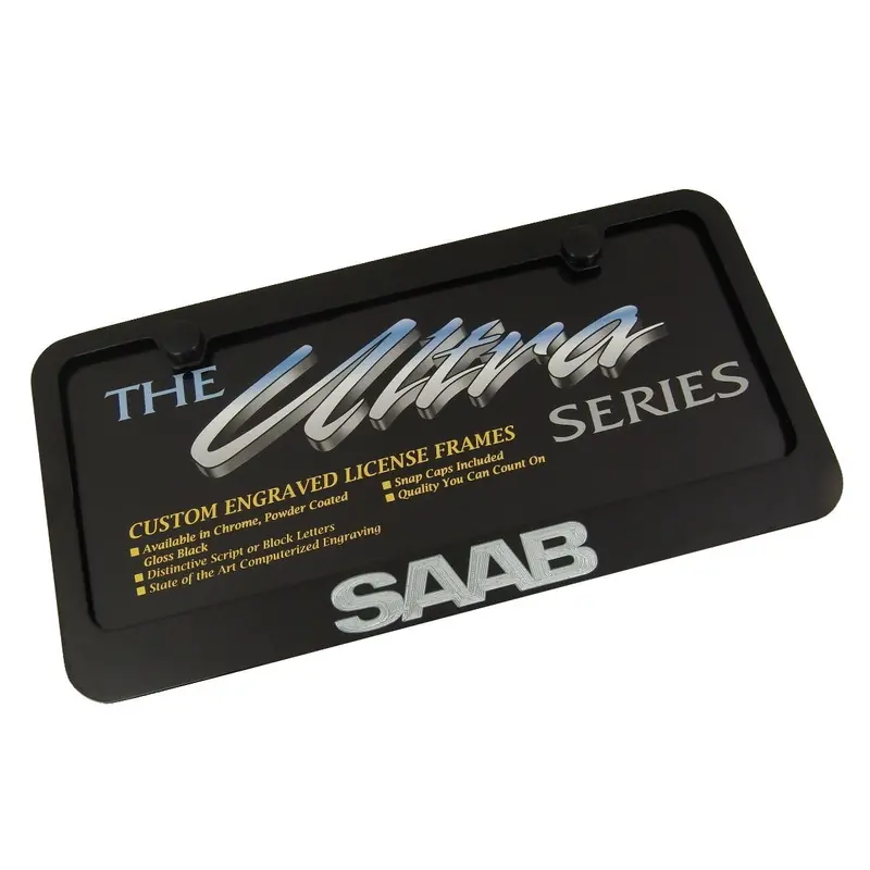 Saab License Plate Frame (Black) 1
