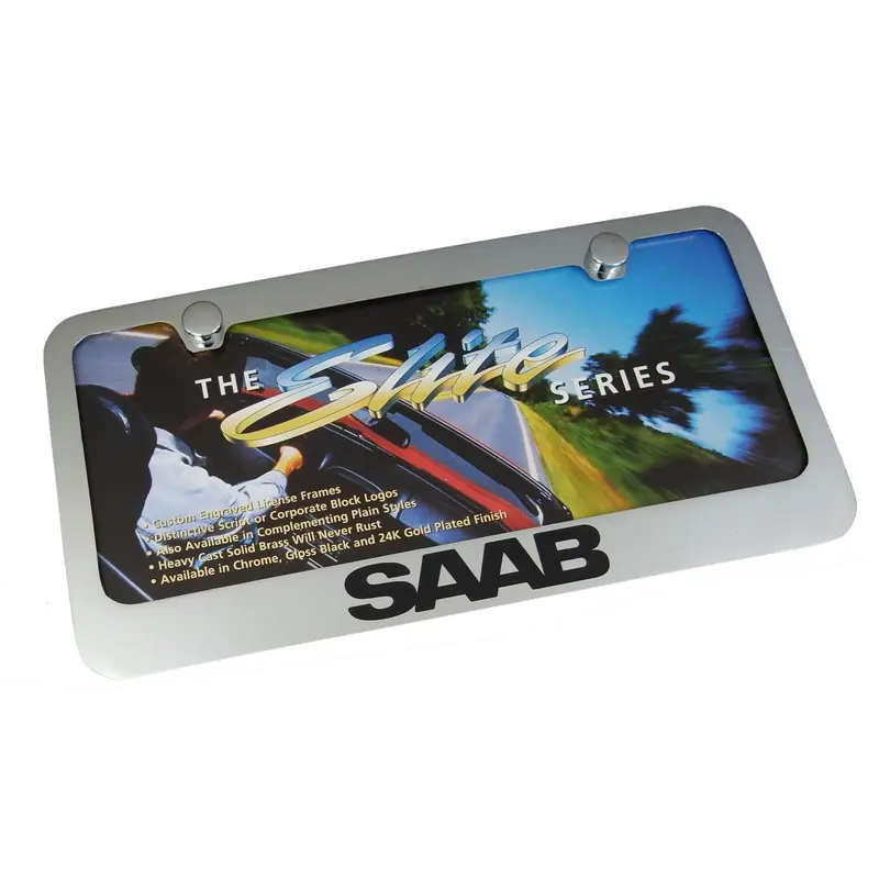 Saab License Plate Frame (Chrome) 1