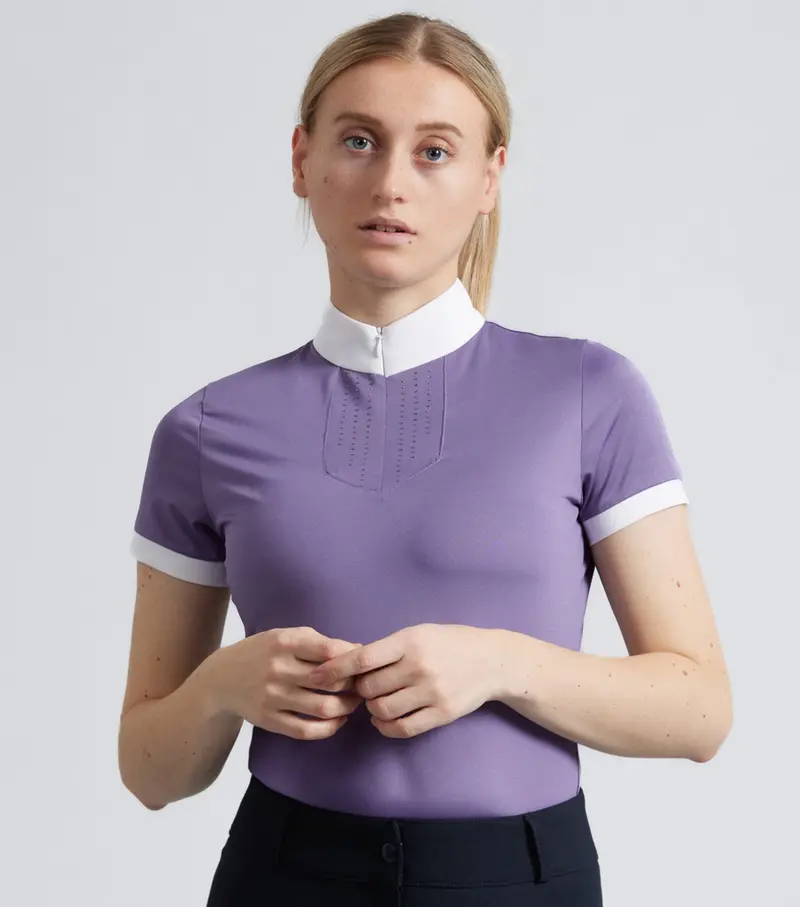 Sale - Alani Womens Short Sleeve Riding Top Amethyst 1