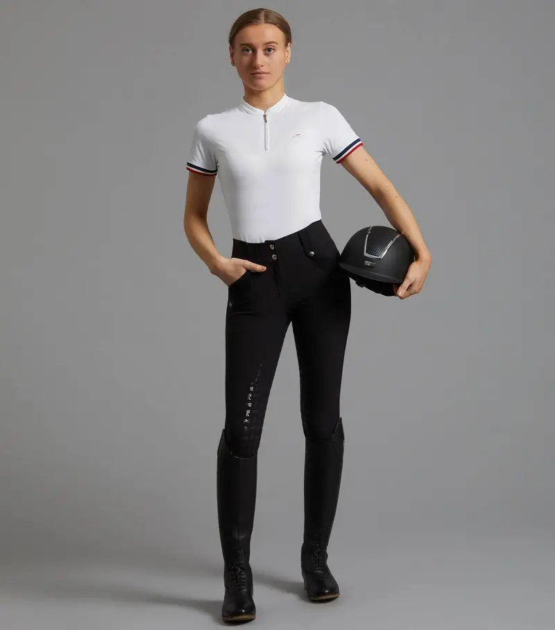 Sale - Allegra Ladies Short Sleeve Riding Top White 2