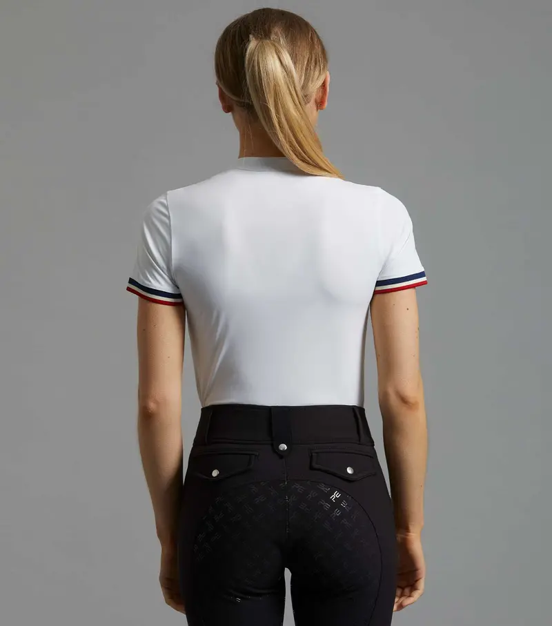 Sale - Allegra Ladies Short Sleeve Riding Top White 3