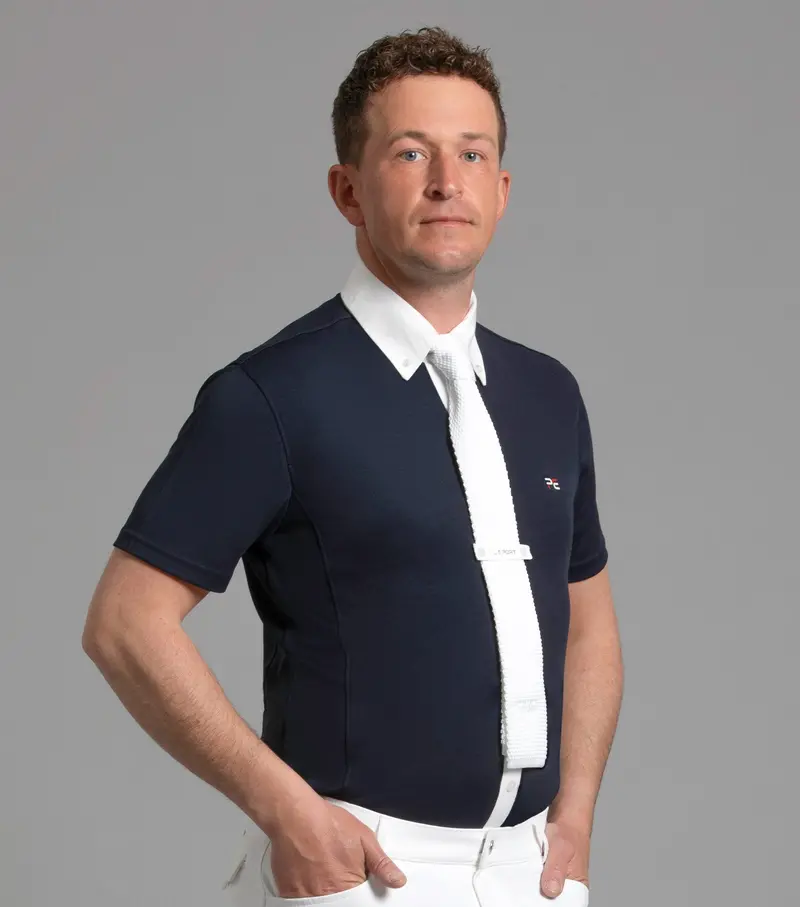 Sale Antonio Men's Short Sleeve Show Shirt Navy 1