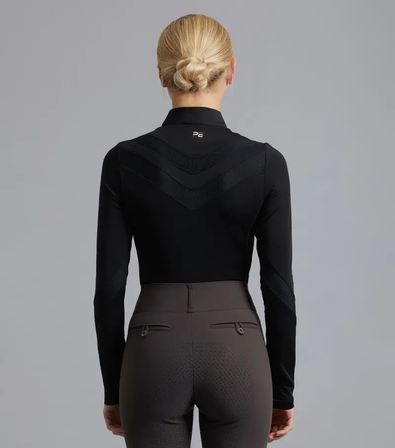 Sale - Arclos Ladies Technical Long Sleeve Riding Top Black 3